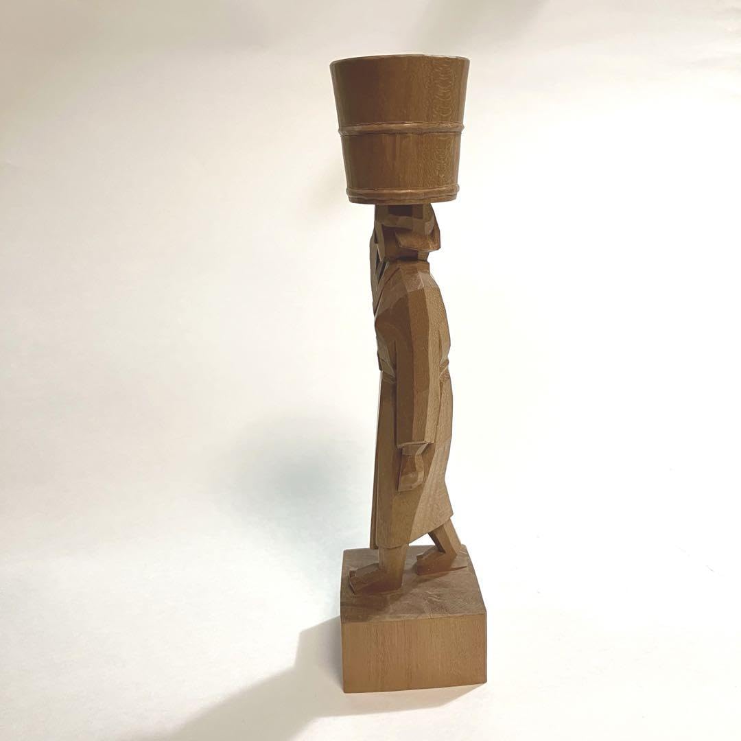 Amazon.co.jp: 農民美術 伊豆大島 あんこ人形 藤井重治 一刀彫